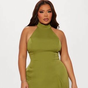 NEW Fashion Nova Green Ruffle Dress